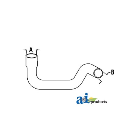A & I Products Radiator Hose, Lower 11" x1.7" x1.7" A-330031933